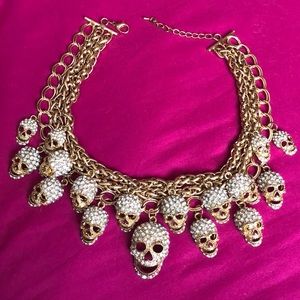 Skull fashion choker necklace